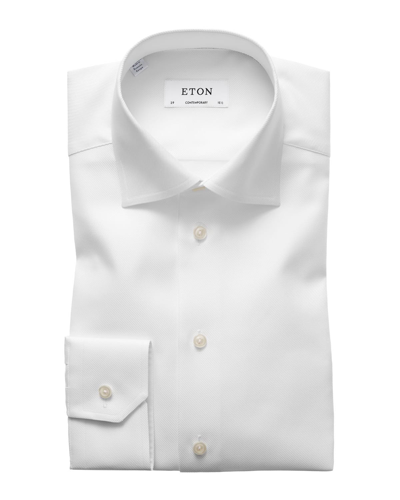 Shop Eton Contemporary-fit Tonal Satin Striped Formal Shirt