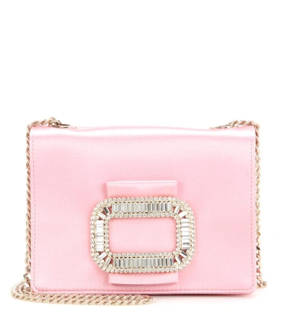 Roger Vivier Tiffany Micro Embellished Shoulder Bag In Pink