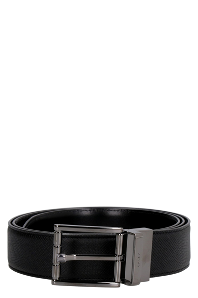 Shop Bally Astor Reversible Leather Belt In Black