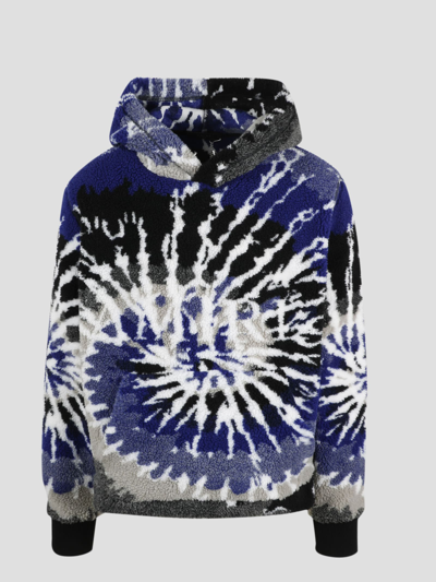 Shop Amiri Tie Dye Polar Fleece Hoodie In Multicolour