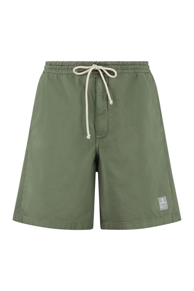 Shop Department Five Collins Cotton Bermuda Shorts In Green