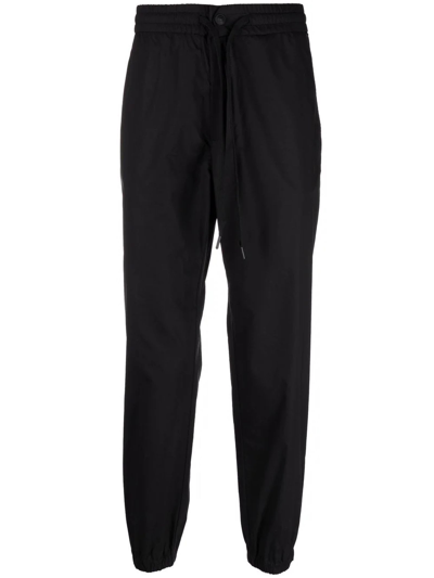 Shop Versace Jeans Couture Black Cotton Trousers In Nero