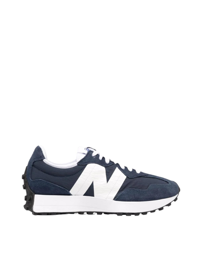 Shop New Balance Lifestyle Man Suede And Nylon Sneakers In Navy