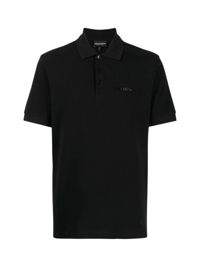 Shop Emporio Armani Polo Shirt In Fantasy Black