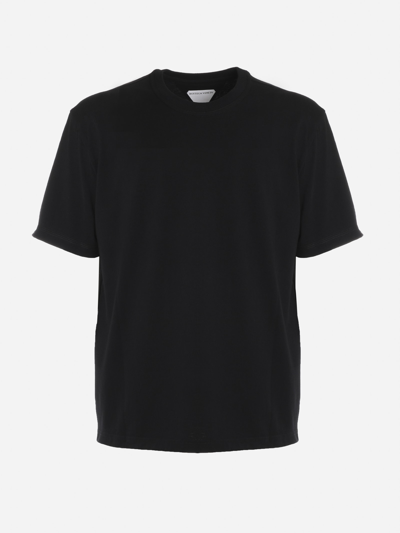 Shop Bottega Veneta Cotton Sunrise T-shirt In Black