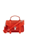 PROENZA SCHOULER Ps1 Tiny Perforated Leather Satchel Bag, Fire Red