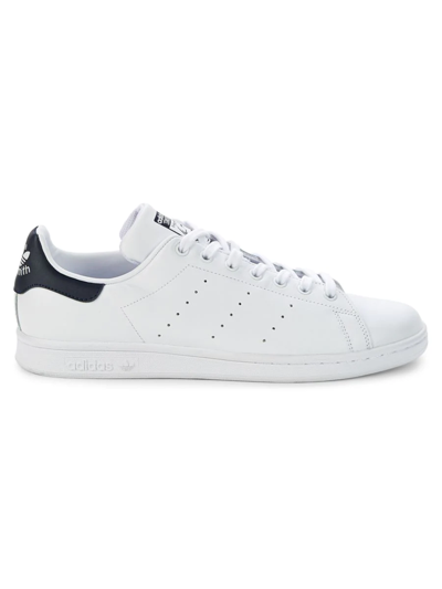 Shop Adidas Originals Men's Stan Smith Perforated Leather Sneakers In Core White