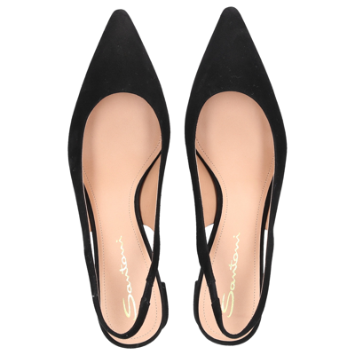 Santoni Slingback Pumps 70050 In Black