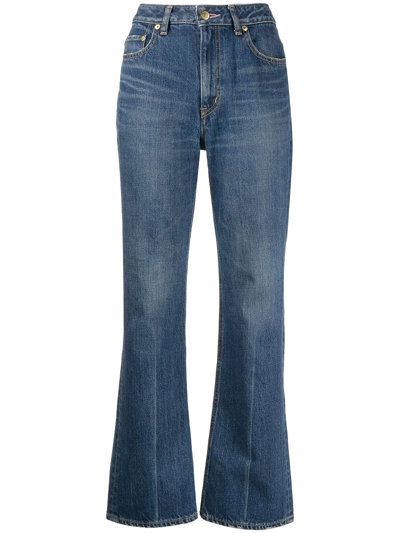 Shop Tu Es Mon Tresor The Amethyst 1year Flared Jeans In Blue