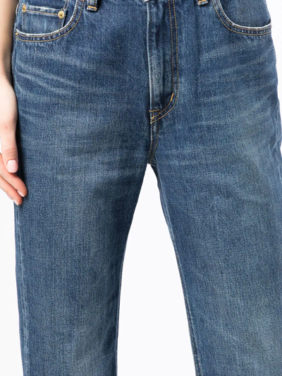 Tu Es Mon Tresor + Net Sustain The Moonstone Cropped High-rise Bootcut Jeans In Blue