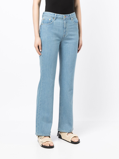 Tu Es Mon Tresor The Amethyst Flared Leg Jeans In Blue