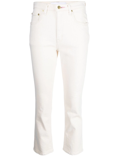 Shop Tu Es Mon Tresor The Rose Quartz Mid-rise Skinny Jeans In White