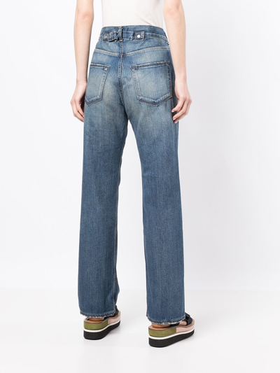 Shop Tu Es Mon Tresor The Lapis Lazuli Straight-leg Jeans In Blue