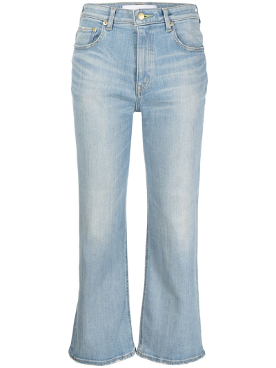 Shop Tu Es Mon Tresor The Peridot 7year Cropped Jeans In Blue