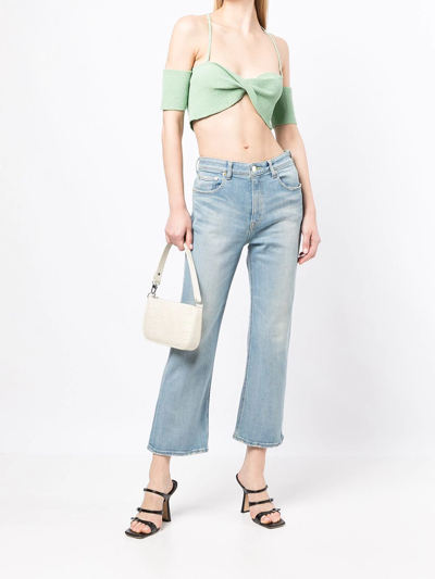 Shop Tu Es Mon Tresor The Peridot 7year Cropped Jeans In Blue