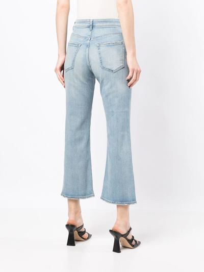 Shop Tu Es Mon Tresor The Peridot 7year Cropped Jeans In Blue