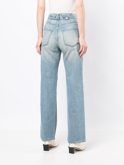 Shop Tu Es Mon Tresor The Lapis Lazuli Straight-leg Jeans In Blue