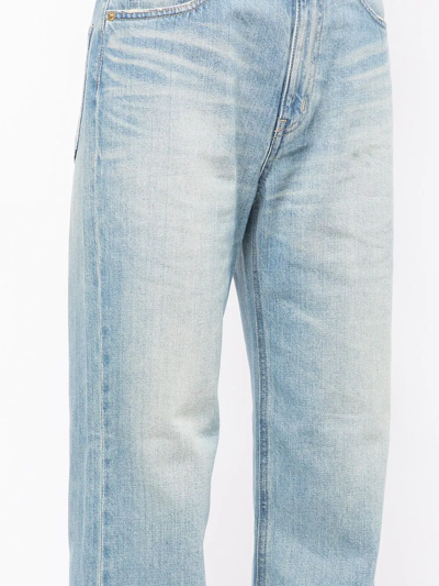 Shop Tu Es Mon Tresor The Lapis Lazuli Straight-leg Jeans In Blue