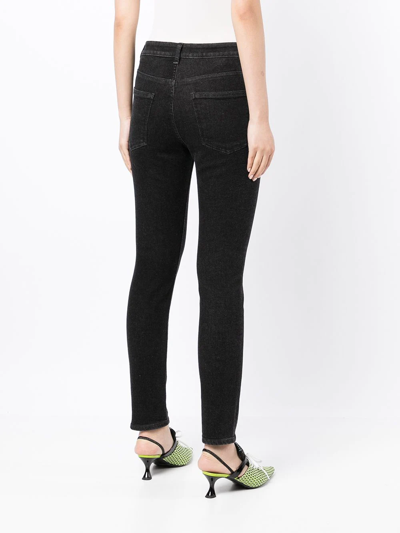 Shop Tu Es Mon Tresor The Ruby Mid-rise Skinny Fit Jeans In Black
