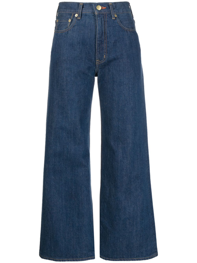 Shop Tu Es Mon Tresor The Amber Flared Jeans In Blue