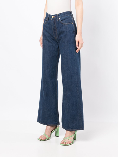 Tu Es Mon Tresor The Amber Flared Jeans In Blue
