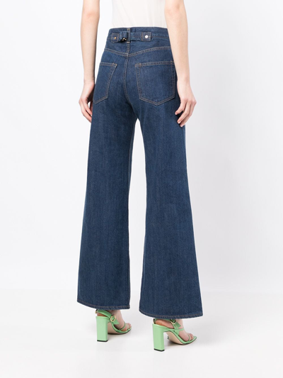Tu Es Mon Tresor The Amber Flared Jeans In Blue