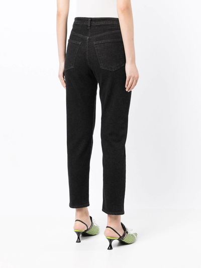 Shop Tu Es Mon Tresor The Sapphire Stovepipe-fit Jeans In Black