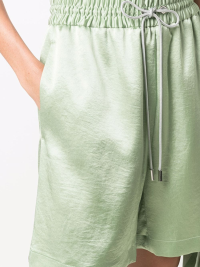 Shop Hugo Boss Drawstring-fastening Waist Shorts In Green