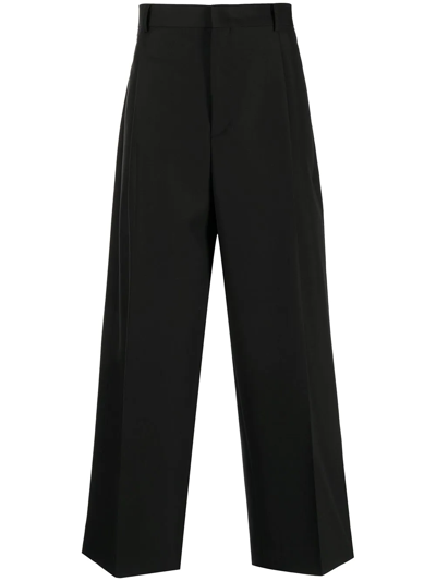 Shop Juun.j Waist-buckle Ankle-crop Trousers In Black