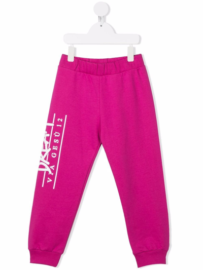 Shop Versace Dream Logo-print Joggers In Pink