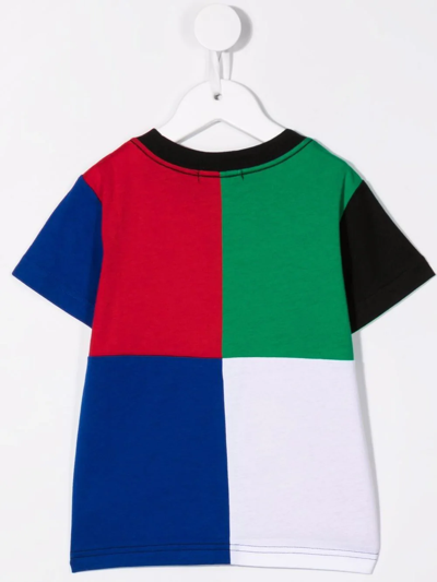 Shop Ralph Lauren Polo Pony Colourblock T-shirt In Blue