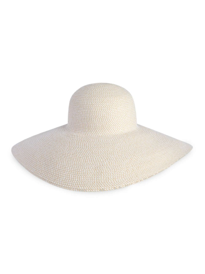 Shop Eric Javits Women's Floppy Sun Hat In White Mix