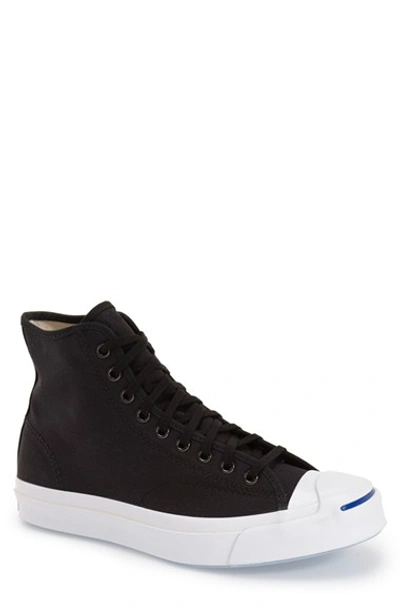 Shop Converse 'jack Purcell' High Top Sneaker (men) In Black Canvas