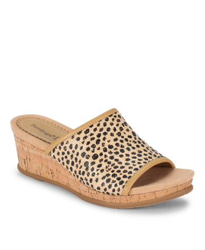 Shop Baretraps Women's Flossey Slide Wedge Sandals In Natural Multi Spot