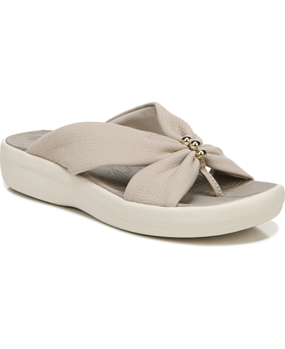 Shop Bzees Promise Washable Slide Sandals Women's Shoes In Simply Taupe Fabric