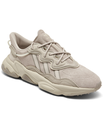 Shop Adidas Originals Adidas Women's Ozweego Athletic Casual Sneakers From Finish Line In Bliss/feather Gray/white