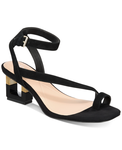 Shop Alfani Women's Coreena Square-heel Dress Sandals, Created For Macy's Women's Shoes In Black