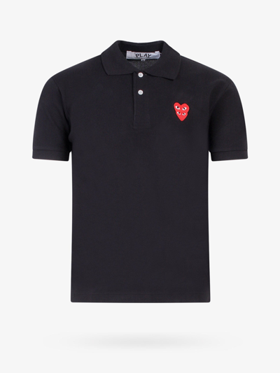 Shop Comme Des Garçons Play Polo Shirt In Black