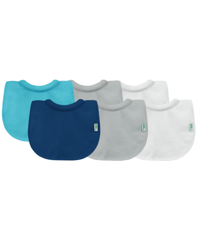Shop Green Sprouts Baby Boys And Girls 6-pc. Stay-dry Milk Catcher Bibs In Blue/aqua