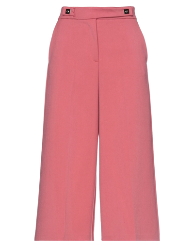 Shop Pinko Woman Cropped Pants Pastel Pink Size 8 Polyester, Viscose, Elastane