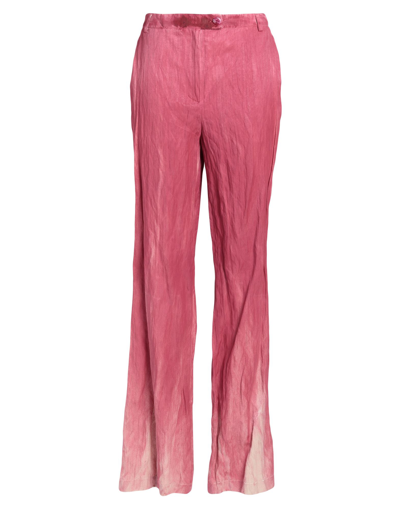 Shop Pierantonio Gaspari Woman Pants Garnet Size 10 Cotton, Polyester, Metal In Red