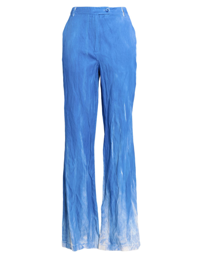 Shop Pierantonio Gaspari Woman Pants Blue Size 6 Cotton, Polyester, Metal