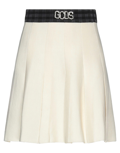 Shop Gcds Woman Mini Skirt Ivory Size Xl Acrylic, Wool, Polyamide In White