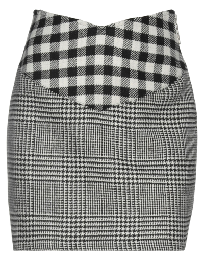 Shop Gcds Woman Mini Skirt Black Size 2 Wool, Polyester, Polyamide