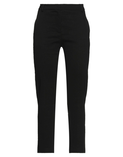 Shop Pinko Woman Pants Black Size 10 Linen, Viscose, Elastane