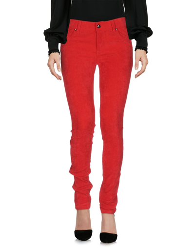 Shop Byblos Woman Pants Red Size 26 Polyester, Polyamide, Elastane