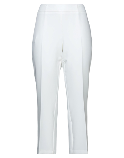 Shop Mem.js Mem. Js Woman Pants White Size 2 Polyester, Elastane