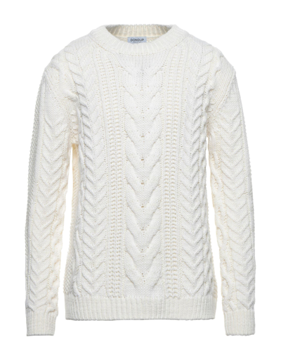 Shop Dondup Man Sweater White Size 44 Merino Wool, Acrylic