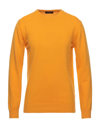Shop Daniele Fiesoli Man Sweater Orange Size Xxl Merino Wool, Cashmere