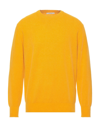 Shop Kangra Cashmere Kangra Man Sweater Orange Size 38 Wool, Cotton, Modal, Elastane